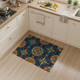Rainbow Star Compass Area Rug