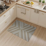 Beige White Chevron Zigzag Area Rug