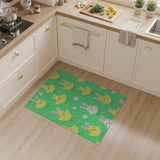 Cute Yellow Chicks White Bunnies Area Rug