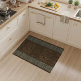 Brown Tan Leopard Print Southwestern Rug