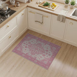Blush Pink Blush Pink Persian Medallion Area Rug