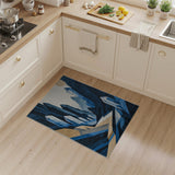 Crystal Peaks Mountain Valley Blue Rug