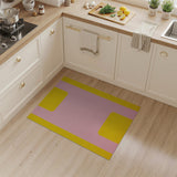 Vibrant Pink Yellow Geometric Multi-color and Patterns Area Rug