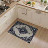 Ornate Black Persian Mandala Area Rug
