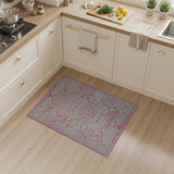 Blush Pink Distressed Vintage Area Rug