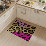 Glitter Leopard Pink Gold Area Rug