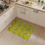 Sunny Lemon Slices Fruit Pattern Area Rug