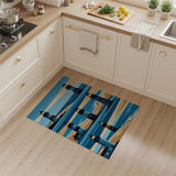 Coastal Lighthouse Scenes Blue Teal Area Rug
