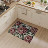 Blush Pink Peony Floral No. 8 Area Rug