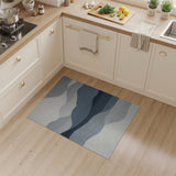 Abstract Layered Wave Mountains Rug