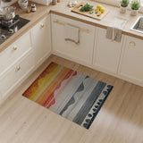 Multi-Color Gradient Wave Landscape Area Rug