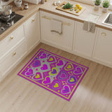 Playful Pink Hearts Multi-Color Area Rug