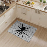 Black Spider Web Silhouette Area Rug