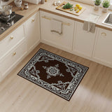 Ornate Brown Persian Medallion Area Rug