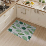 Coastal Beach Green Lush Green Palm Frond Area Rug