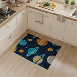 Starry Planets Space Adventure Kids Rug