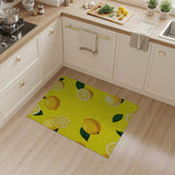 Yellow Fruit Pattern Sunny Lemon Fruit Pattern Area Rug