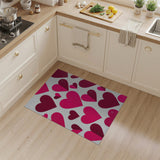 Glittery Pink Hearts Scatter Rug