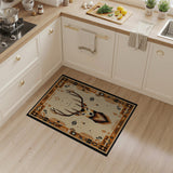 Southwestern Geometric Deer Head Area Rug