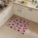 Pink Whimsical Strawberry Pink Area Rug