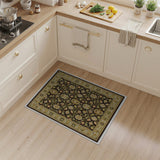 Green Floral Traditional Persian Area Rug