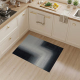 Modern Halftone Black White Geometric Area Rug