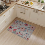 Pink Blush Pink Floral Vintage Area Rug