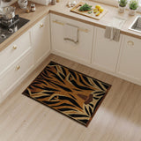 Abstract Tiger Face Geometric Area Rug
