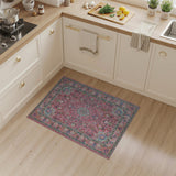 Blush Pink Traditional Persian Floral Area Rug