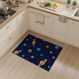 Multi-color and Patterns Whimsical Space Planets Kids Area Rug