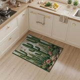 Southwestern Desert Cactus Garden Area Rug