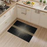 Gold Halftone Stripe Black Area Rug