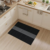 Black and White Rustic Farmhouse Black White Gingham Check Area Rug