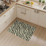 Abstract Area Black White Zebra Stripe Area Rug