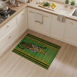 Tribal Tiger Heritage Green Area Rug
