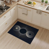 Geometric Concentric Circles Abstract Area Rug