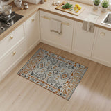 Southwestern Geometric Beige Grey Rust Area Rug