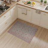 Pink Blush Pink Floral Vine Vintage Area Rug