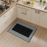 Black and White Bold Black White Grid Geometric Area Rug