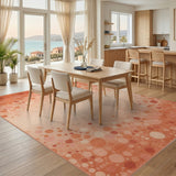 Warm Orange Bubble Abstract Area Rug