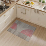 Modern Red and Grey Geometric Area Rug