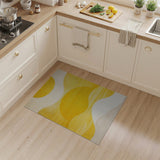 Yellow Sun Wave Geometric Area Rug