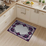 Ornate Pink Floral Persian Border Rug