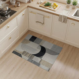 Abstract Geometric Neutral Area Rug