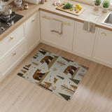 Rustic Woodland Bear Family Rug