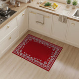 Ornate Red Persian Border Area Rug
