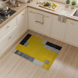 Bold Yellow Geometric Abstract Area Rug