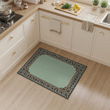 Ornate Mint Green Persian Border Area Rug