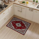 Red Traditional Persian Red Traditional Persian Medallion Area Rug