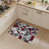 Geometric Modern Grey Geometric Triangle Area Rug